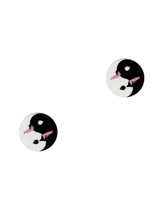 JIN JANG Joutsen nappikorvakorut